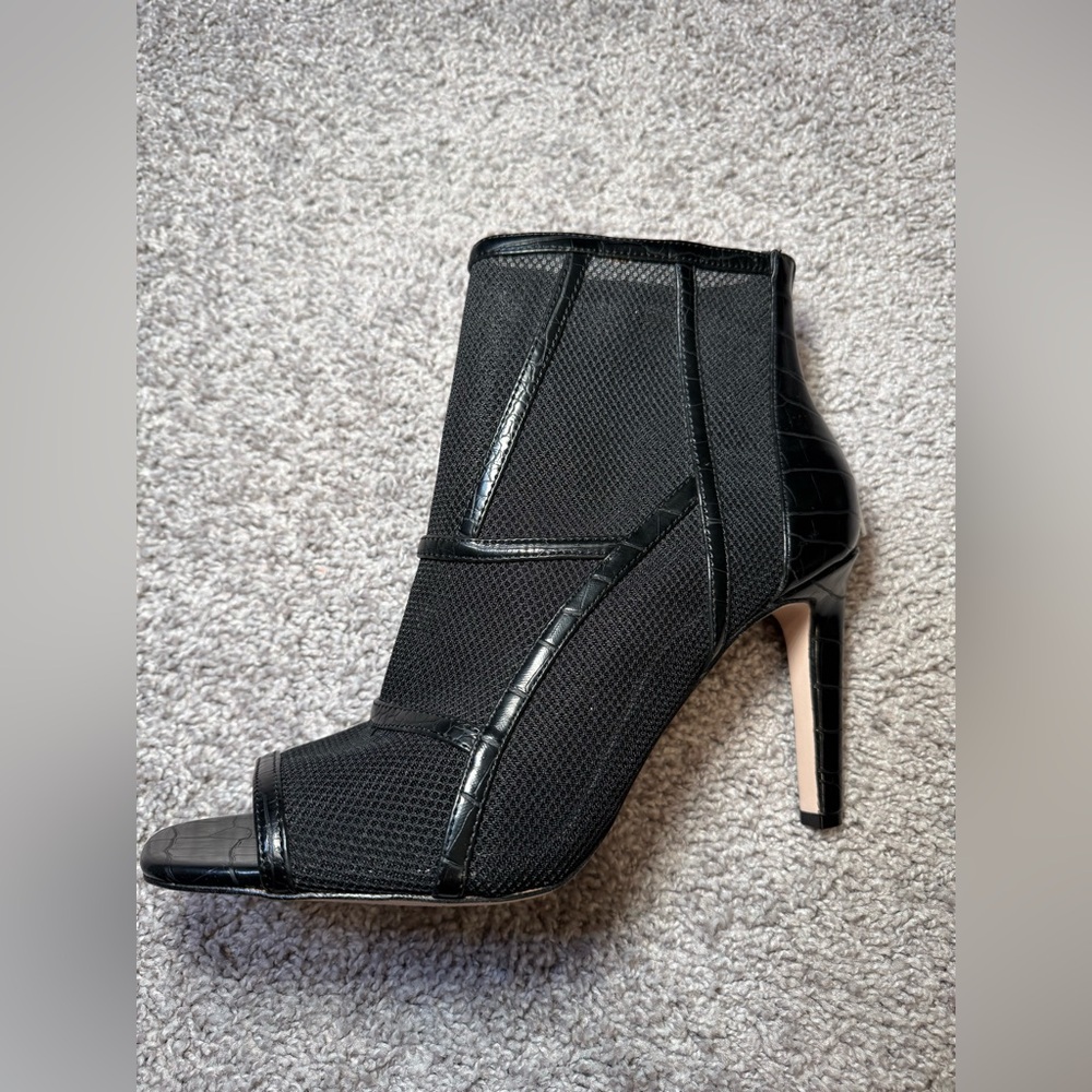 Jessica Simpson Black Peep-Toe Ankle Booties - Picture 6 of 15